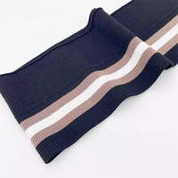 Tissu côtelé en tricot Spandex 92% Viscose 8% personnalisé pour manchette et ourlet de blouson bombardier