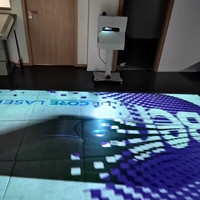 Projection holographique interactive sur le sol/sol de la salle, projection immersive en 3D pour gâteau de fête de mariage