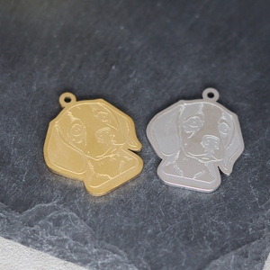 Collar con colgante de perro Qiandis Cute Animal <span class=keywords><strong>Beagle</strong></span>, joyería de dibujos animados de acero inoxidable, accesorio DIY para mujer - Product Image 5