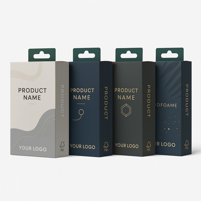Custom Logo Electronic Products Packaging Paper box Retail Digital Product Paper Hanging Hole Box for Phone Accessories
