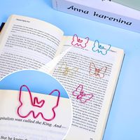 Clips de Papel con Forma de Mariposa, Clips Metálicos Pequeños y Bonitos para Organización de Archivos y Decoración, 34 mm de Largo, en Dorado, Oro Rosa, Azul y Rosa
