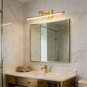 <span class=keywords><strong>Applique</strong></span> murale LED nordique pour salle de bain, style moderne et minimaliste, dorée, pour miroir, toilettes, décoration intérieure - Product Image 2