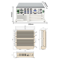 Ordinateur embarqué industriel de haute qualité 1*PCIe X16/X4 + 1*PCI, VGA Max 2*DDR4 64 Go de mémoire, boîte compatible Win7/8/10/11/Linux, support serveur