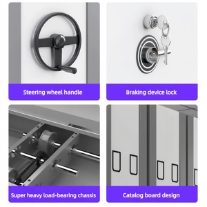 Scaffali Mobili in Acciaio Compatto Personalizzabili di Alta Qualità, Armadietti Moderni Mobili per <span class=keywords><strong>Archivio</strong></span> di Aziende, Scuole, Ospedali e Officine - Product Image 6