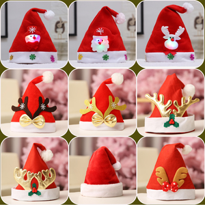 Logo personnalisé Casquette en peluche Décoration de Noël Chapeau de Noël Chapeau de Père Noël - Product Image 3
