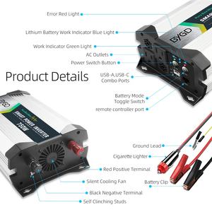 Nieuwe 750W Hoog Vermogen 12 Volt Naar 110V 220 Volt Pure Sinus Omvormer Outdoor Power Lifepo4 Accu Omvormer Voor Kamperen Thuis - Product Image 3