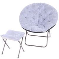 Ensemble de fauteuils pliants confortables et moelleux pour bureau à domicile, dortoir, salon, sieste et détente, avec repose-pieds ottoman, fauteuil lune douillet en peluche