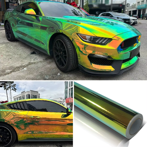 <span class=keywords><strong>Film</strong></span> de protection de voiture en vinyle chromé arc-en-ciel vert carbone brillant rouge, rouleau complet 1,52 x 18 m, personnalisé rose noir mat pour voitures - Product Image 1