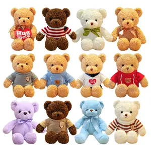 Custom Teddy Bear Plush Toy com camisola Baby Cuddly Stuffed Soft Animal Teddy Bear Dolls Crianças Dia dos Namorados Presente