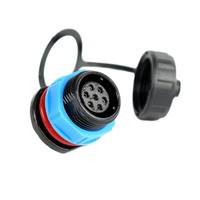 Connecteur de prise d'aviation IP67 étanche en ABS et cuivre, type DIN, boîtier en nylon, connecteur 8 broches