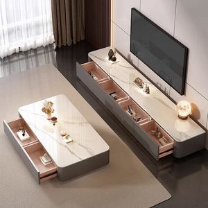 2025 nuevo gabinete de TV moderno de lujo Simple combinación de mesa de centro para <span class=keywords><strong>apartamentos</strong></span> pequeños para salas de estar Panel de madera hecho a mano - Product Image 4