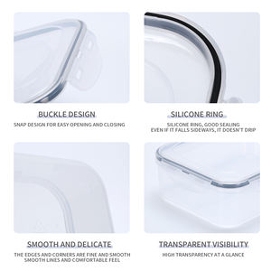 <b>Clear</b> Bpa Free Microwavable Plastic Airtight Kitchen Plastic Food Storage Containers Set - Product Image 2