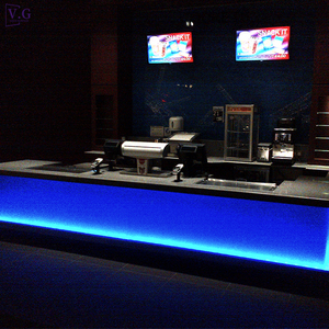 Mostrador de Cine Personalizado de Corian con Iluminación LED, Mostrador de Caja Iluminado, Cualquier Forma Disponible - Product Image 3