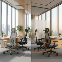 Nouvelle Chaise de Bureau Exécutive Ergonomique en Maille Ajustable et Unique, Chaise Pivotante Confortable avec Support Lombaire Rembourré pour Directeur
