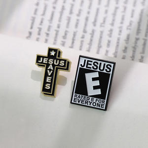 Jesus Saves Enamel <strong>Pins</strong> Custom <strong>Cross</strong> Shape Brooches Lapel Badges Gift for Kids Friends Perfect for Backpacks and Clothes - Product Image 4