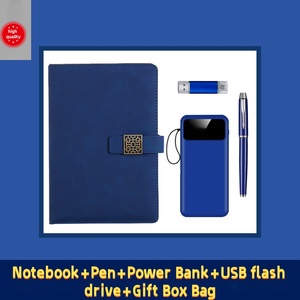 Bán buôn doanh nghiệp tùy chỉnh A5 da máy tính xách tay Bộ quà tặng với sang trọng Nhật Ký Máy Tính Xách Tay Hộp Quà Tặng vải và PP Bút USB - Product Image 2