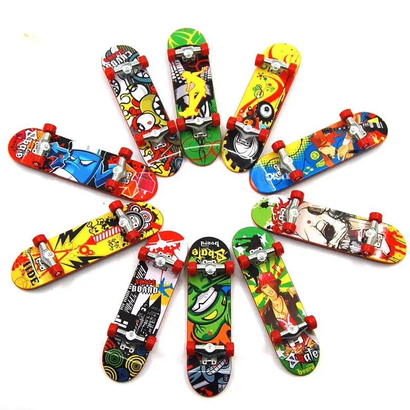 New Creative Alloy Plastic Mini Fingerboard Wheels Desktop Toys Mini Custom Tech Deck Finger Skateboard For Children