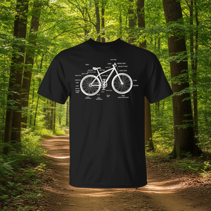 Camiseta con gráfico de diagrama de anatomía de bicicleta de montaña - Product Image 3