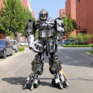 Costume de danse robot LED réaliste pour adulte, transformable, en 3D, avec enregistreur vocal, pour cosplay, mascotte, en soie/coton, pour homme - Product Image 1