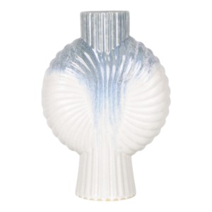 Vaso in Ceramica a Forma di Conchiglia, Vaso Decorativo per Fiori, Design Costiero, Decorazione da Tavolo - Product Image 1