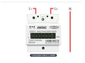 DDS238-4 LL LN 100A 110V 220V 50-60HZ LCD Meteran Energi kWh Watt Jam Satu Fasa <span class=keywords><strong>2</strong></span> Kawat 3 Kawat Din-rail untuk Amerika - Product Image 6