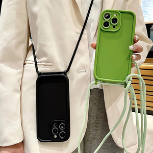 <span class=keywords><strong>Funda</strong></span> de teléfono para <span class=keywords><strong>iPhone</strong></span> 14, 13, 15, 16 Pro Max, 12, 11, X, XR, XS, 7, 8 Plus, <span class=keywords><strong>SE</strong></span>, <span class=keywords><strong>2020</strong></span>, 2022, bandolera, correa de cordón ajustable, <span class=keywords><strong>funda</strong></span> blanda - Product Image 3