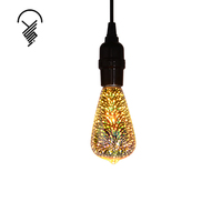 5W E27 B22 Base Haute Qualité Décoration De Fête De Mariage Atmosphère Lumière 3D Feu D'artifice G95 Led Filament Ampoule Lumière