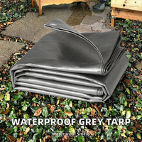 Bâche tissée imperméable en tissu HDPE laminé avec œillets 280 GSM argentée pour la protection du bois et du charbon