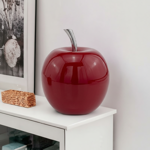 Pomme décorative de dessus de table en aluminium en métal de nouvelle arrivée dans la couleur rouge pour la pomme artificielle décorative de salon - Product Image 1