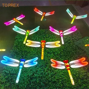 Latest Model Low Voltage Safety Waterproof Decor Large Dragonflies Garden Led Dragonfly Light Natural Vivid And Unique