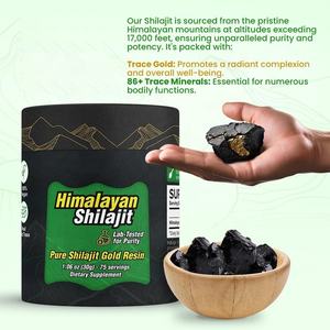 Suplemen ekstrak emas Shilajit asli kustom pabrik berbagai mineral asam Fulvic Resin Shilajit Himalaya murni - Product Image 4