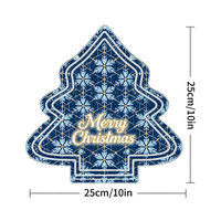 Pendentif en fer plat 2D vintage avec motif timbre postal, pour décoration de porte de maison de Noël, personnalisable