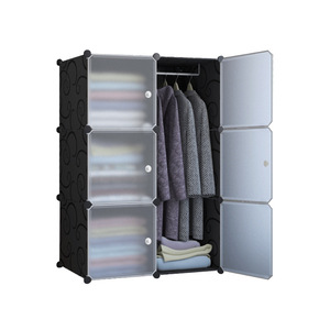 Lipat Diy kamar tidur penyimpanan portabel lemari pakaian desain plastik perempuan Kabinet gaya Master Online dibangun bayi rumah furnitur - Product Image 6