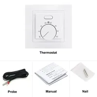 Thermostat manuel de chauffage au sol électrique 16A, régulateur de température pour système de chauffage par le sol