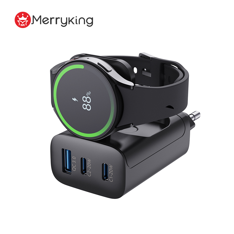 Merryking KR fiş KC KCC 45W 43W 20W 18WUSB C şarj blok CE Rohs akıllı saat şarj için Galaxy İzle 5 G3 izle