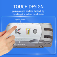 WAFU Tuya Smart Télécommande sans fil Wi-Fi Serrure de porte invisible pour portes en bois/acier Entrée sans clé Sécurité domestique