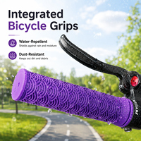 Poignées de vélo MOTSUV TPE à fixation simple, motif nuage oriental, 22,2 mm, ajustement universel, étanches, pour VTT