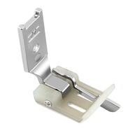 Pied presseur en plastique oxydé à double aiguille 1/4'' avec butée de bord droite MT260 0,1 mm 0,2 mm pour positionnement de bord