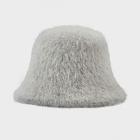 Nouvel Arrivage Chapeau Bob Femme en Véritable Fourrure de Lapin Sans Bord Automne Hiver Chaud Doux et Moelleux Effet Amincissant Broderie Logo Personnalisé