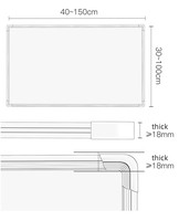Tableau blanc portable en métal HJ BD-11 pour enfants avec tableau magnétique et cadre en aluminium pour l'éducation et l'usage domestique