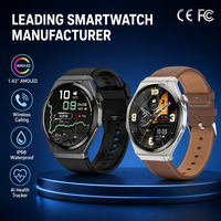Montre connectée AMOLED pour hommes et femmes, écran ultra-HD 466*466, appels sans fil, étanche, suivi de la santé et de la forme physique