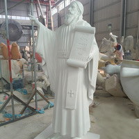 Sculpture personnalisée en fibre de verre sur le thème des Pères chrétiens, décoration de personnages religieux, statue en résine
