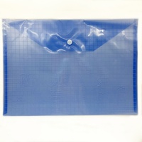 Vente flash : Classeur de documents en plastique imperméable, sac transparent avec bouton pression, plusieurs couleurs