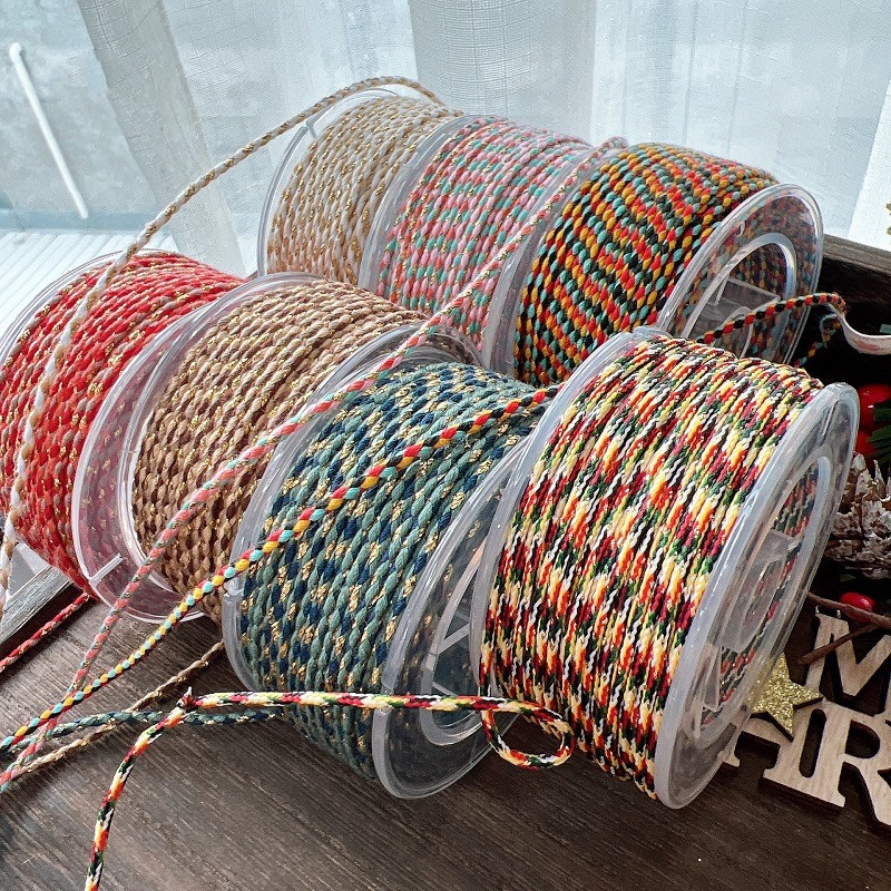 CSFY 2023 Christmas Ribbon for Packing Box Cake Flowers Dress Clothes Hemp Packaging Rope Gift Ribbon Other Party Decorations