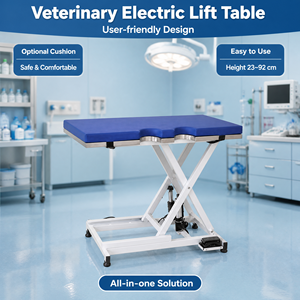 Mesa Veterinaria Eléctrica con Elevación Ultrasónica EUR VET, Control por Pedal, Patas Ajustables Antideslizantes, Tablero Estable <span class=keywords><strong>para</strong></span> Exámenes de Ultrasonido - Product Image 1