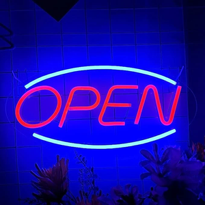 Luz de neón <span class=keywords><strong>LED</strong></span> de señal abierta frontal de tienda de restaurante - Product Image 2