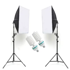 Photo Studio Kit Ánh Sáng Nhiếp Ảnh 1 Ổ Cắm Đèn Chủ + 50*70CM Softbox + 2M Ánh Sáng Đứng Ảnh Mềm Box