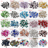 Perles en strass rouges de luxe en verre à motifs 3D, à dos plat, non thermocollantes, à coudre, formes et tailles variées, pour vêtements de mode, bijoux, t-shirts, 6 mm