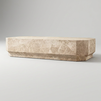 Table basse en marbre moderne de luxe - Facile à nettoyer, durable, multifonctionnelle, meubles de salon