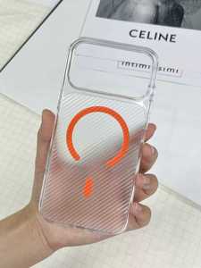 Étui de téléphone magnétique antichoc en TPU+PC pour 17/17 Pro/17 Pro Max/16/15/14/13 Pro Max, coque translucide fumée - Product Image 3